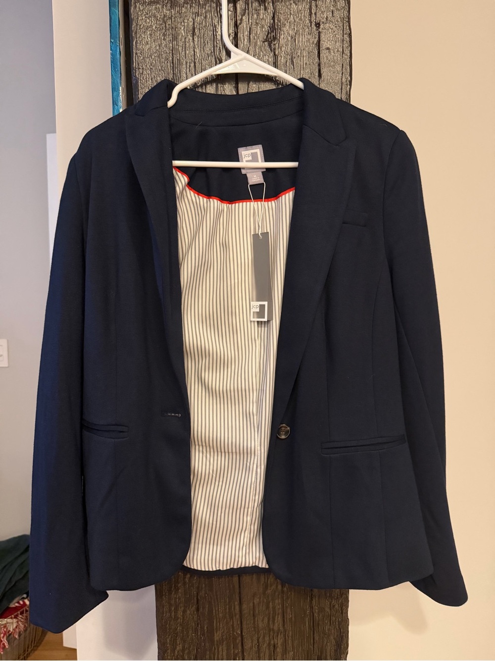 Navy Single-Button Women's Blazer
